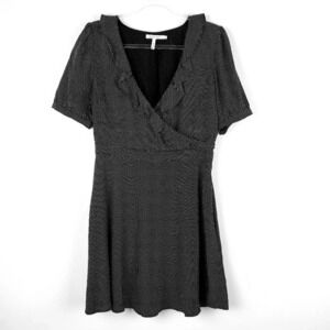 Avec Les Filles Surplice Polka dot Dress